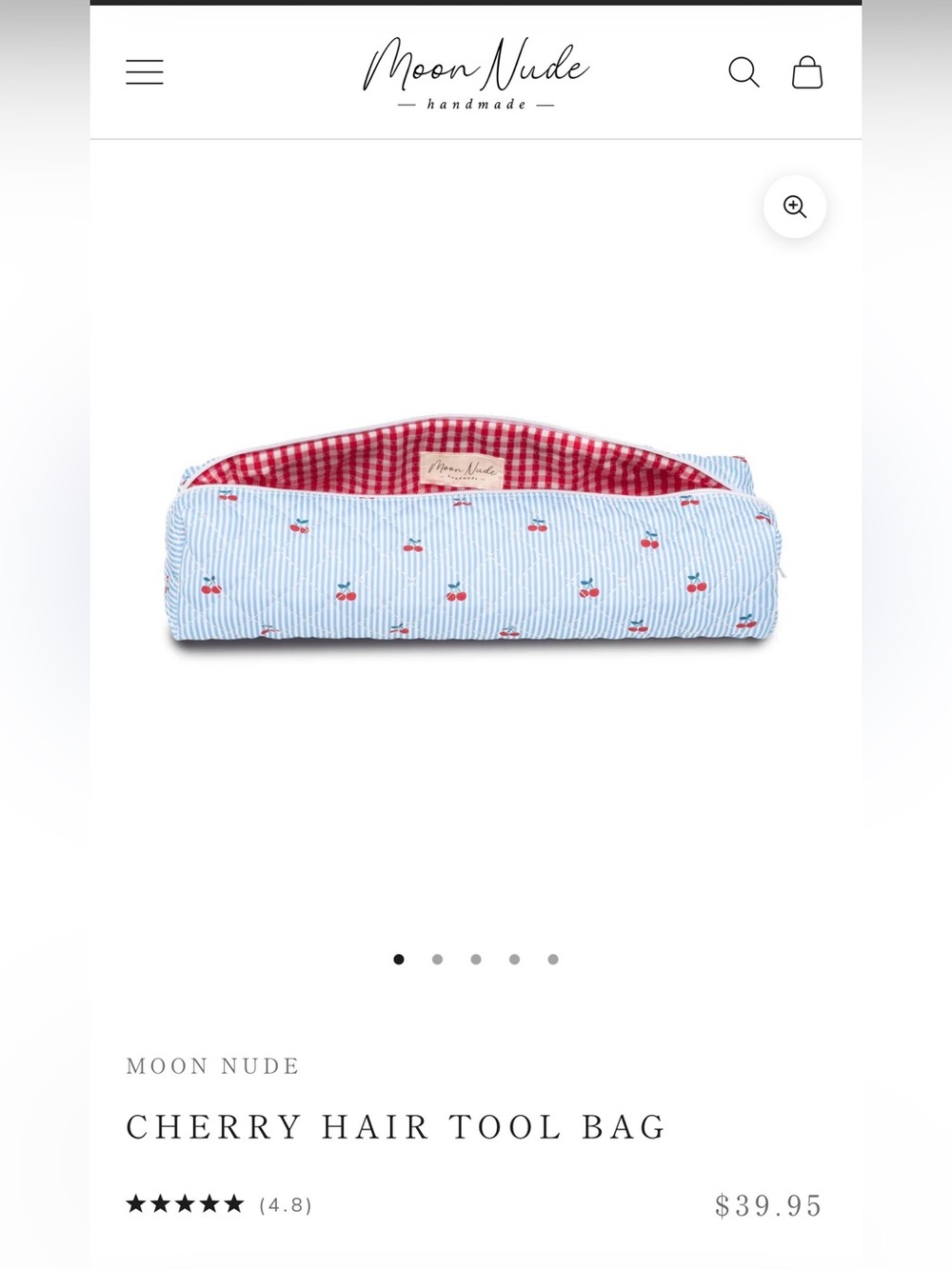Moon Nude Cherry Hair Tool bag